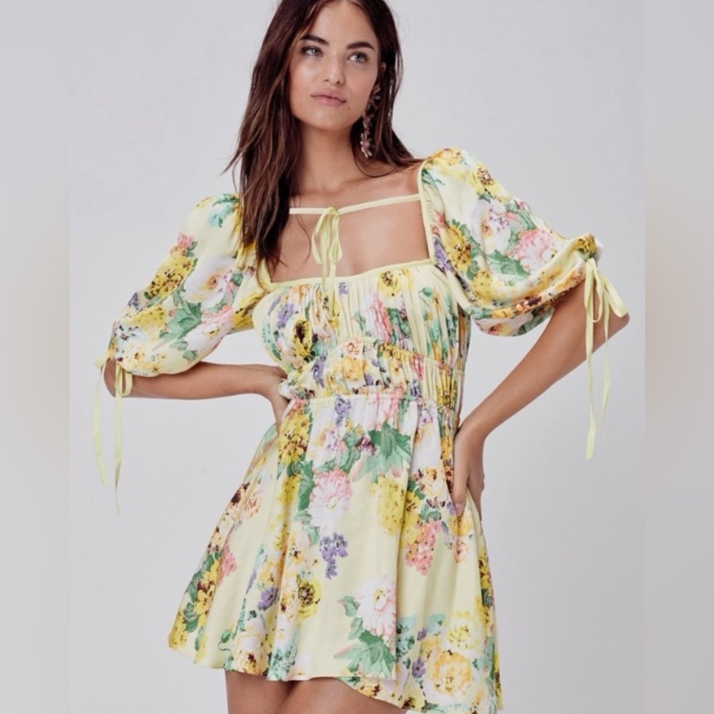 For Love And Lemons Leigh Floral Mini Dress